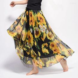 Skirts Women Clothing Long Skirt Summer Beach Elegant Bohemian Casual Vestidos Harajuku Print Fashion Clothes Streetwear