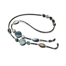 polished abalone seashell imitaion acrylic eyeglass beaded chain reading glass lanyard sunglass retainer spectacle holder 240604