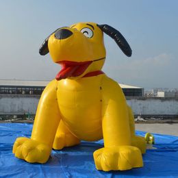 wholesale Huge lovely inflatable yellow dog christmas dogs balloons toys for party decoration Pet shops and pets hospitals advertising 001