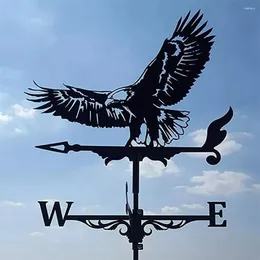 Garden Decorations 2024 Creative Black Metal Weather Vane Wind Indicator Weathercock Outdoor Crafts Roof Decoration House Ornaments Gift