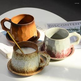 Cups Saucers Bone China Coffee And Saucer Ceramic Beautiful Tea Cup Porcelain Japanese Tasse A Cafe En Verre Home Drinkware AB50CS