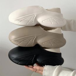 Slippers Couple Waterproof Snow Boots Winter Women Warm Plush Cotton EVA Soft Casual Platform Ankle Boot Men Antiskid Shoes36-45