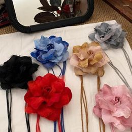 Belts Handmade Weaving Waist Rope For Women Lady Dress Belt With Flower Decorative Fashion Female Skirt