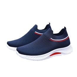 Men Shoes Flying Woven Socks Shoes New Fashion Fashion With Breathable Casual Shoes Soft Soles Foreign Trade Comfortable Slip-On Sneakers