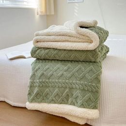 Blankets Lamb Wool Tuff Blanket Winter Coral Velvet Nap Multicolor Autumn/winter Office