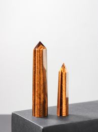 Raw Tiger Eye Stone Rough Polished Engery Tower Arts Ornament Mineral Healing wands Reiki Ability quartz pillars Nature Crystal Po5000307