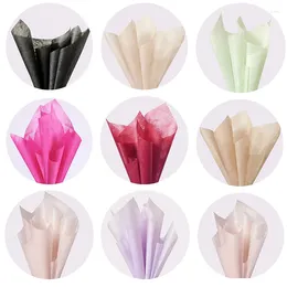 Gift Wrap 30x30cm Flower Packaging Paper Translucent Milk Cotton Lining Florist Wrapping Bouquet Wedding Colorful Decorative