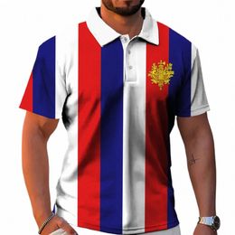 high-quality French Polo Shirt For Men Golf Shirt 3d Flag Print Streetwear Short-Sleeved Tees Fi Clothing Casual Shirts Top P4K7#