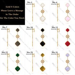Urok Kolczyka 18K Złota Diamond 3-kwiatowy projektant biżuterii dla kobiet miedziany złoto nigdy nie zanikają, nie alergiczne, sklep/21621802