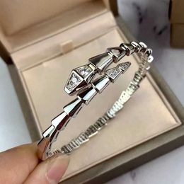 Bangle New 2024 Trend Bracelet For women Charms Snake Chain Bracelets 925 Sterling Silver Bangle Elegant Female Fashion Jewellery Gift 240319 24604