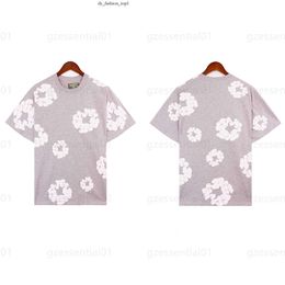 Kapok Designer Denim Shirts Shorts Mens T Shirt Summer Casual And Breathable Tops Flower Character Print All Series Denim Teers Tshirt For Men Women Denim Teers 3De