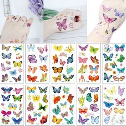 Tattoos Colored Drawing Stickers Temporary 10pcs/set Tporary Butterfly for Kids Girls Party Favors Children Fake Tattoo Decals WX5.31FAJW