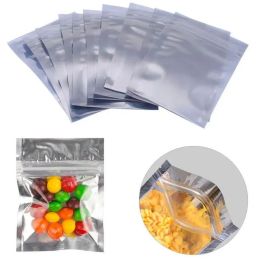 wholesale Plastic Aluminium Foil Package Bag Zipper Translucent Packaging Pouch Smell Proof Food Coffee Tea Storage Bags