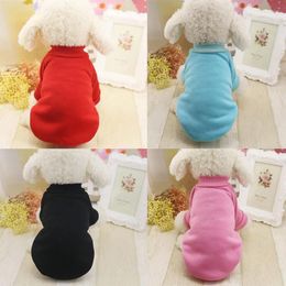 Dog Apparel Cotton Pet Clothes Hoodies Autumn Winter Leisure Sweatshirts For Small Large Dogs Cats Puppy Solid Sweater 4 Colors XS-XXL