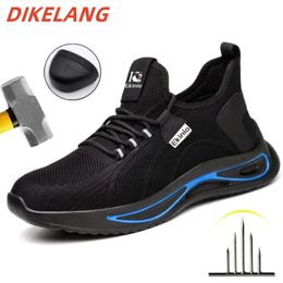 High Quality Indestructible Safety Shoes Men Work Sneakers Light Security Boots Men Puncture-Proof Work Boots Steel Toe Shoes 240605