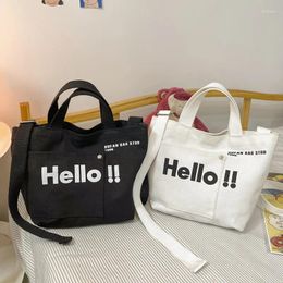 Shopping Bags Women Shoulder Canvas Bag Female Cotton Cloth Handbag Casual Eco Shopper Tote Crossbody Cute Messenger For Girl 2024