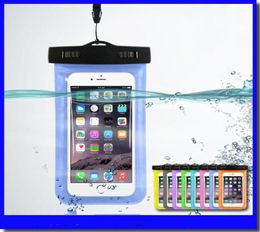 Universal Clear Mobile Phone Dry Pouch Waterproof PVC Cell Phone Bag for Swimming Diving Water Sports Phone Case Bag4365503