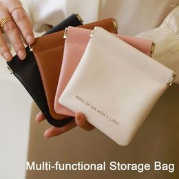 Storage Bags Bag Elegant Waterproof Faux Leather Mini Cosmetic With Magnetic Closure Multi-functional Women's Makeup Sanitary Pad