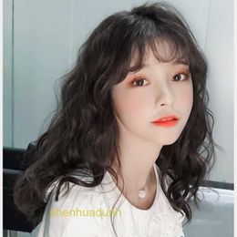 Loose Deep Wave Lace Human Hair Wigs Wig womens long hair new style hair cover temperament wool roll net red lovely instant noodles roll corn perm natural full head cove