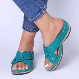 Slippers NEW Womens Sandals Roman Style Shoes Open Toe Summer Beach Ladies Thick Sole Zapatos De H240605 H5JU