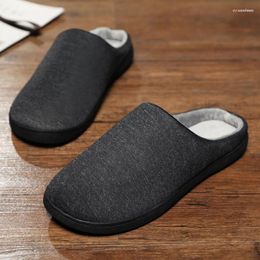 Slippers Men fofo chinelos internos de pelúcia quente sapatos de inverno piso plano calçados lisos e confortáveis ​​para quarto