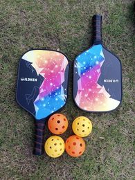 USAPA Approved T700 Raw Carbon Glass Fibre With Texture Customised Rough Surface Pickleball Paddle 240528