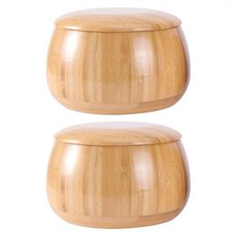Take Out Containers 2 Pcs/Set Go Jar Wood Storage Case Wooden Can Jewellery Organiser Chinese Chess Container Japanese Accessories