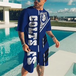 Summer T Shirt Shorts 2 Piece Sets Oversized T-shirts Street Tracksuits O Neck Print Sportswear Suits Trend Mens Clothing 240529