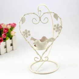 Candle Holders Creative Peach Heart Bird Candlestick Love Single Hanging Couple Garden Wedding Iron Centerpieces 3DZTY32