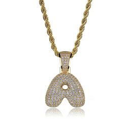 Hip Hop Jewellery Diamond Necklace Iced Out Chains Micro Cubic Zirconia Copper Necklace Set With Diamonds 18k Gold Plating Letter 8476672