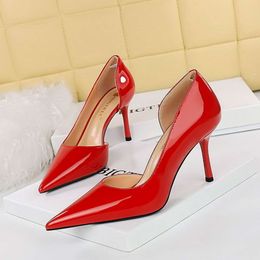 Womens Sexy High Heels Pumps Patent Leather Wedding Shoes Girls Elegant Stiletto Party Shoes