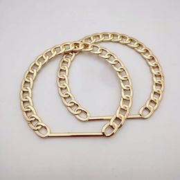 Golden Vintage Bag Chain Handle Women Bag Straps handbag Chain Fashion Woman Bag Accessory Detachable Parts Replacement handle 240526