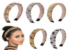 Colorful 3D Full Crystal Headband For Women Headband Luxury Shiny Padded Diamond Hairband Girl Hair Accessories8243919