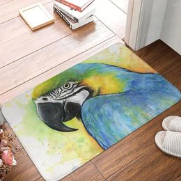 Carpets Parrot Bird Bath Mat Macaw Watercolour Doormat Living Room Carpet Outdoor Rug Home Decoration