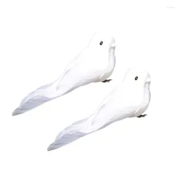 Garden Decorations Simulation Foam White Pigeon Fake Artificial Bird Wedding Home Birds Window Craft Ornament