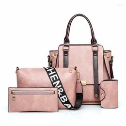 Shoulder Bags 2024 Fashion Designer Women PU Leather Handbags Large Capacity Ladies Bag Casual 4 Pieces Set Female Crossbody