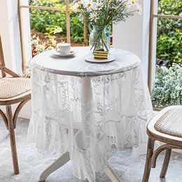 Table Cloth Pastoral Round Tablecloth Picnic Tablecloths Nappe Lace Coffee Cover American