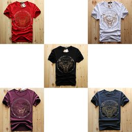 Men luxury diamond design Tshirt fashion t-shirts men funny t shirts brand cotton tops and tees