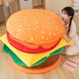 Plush Pillows Cushions Funny Assembly Hamburge Plush Throw Pillows Bread Cheese bread vegetable meat Chair Cushion Burger Decorative Lovers Gift