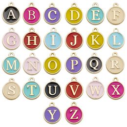 26pcs 1214mm AZ Letter Charms Enamel Alphabet Initial Handmade Pendant For Diy Bracelet Jewellery Making Wholesale 240520
