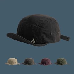 Snapbacks 5 Panel Quick-Drying Baseball Caps Snapback Caps Hip Hop Hat For Men Women Adjustable Korean-Style Fashion Short Brim Peaked Cap z240604