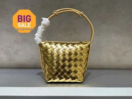 Designer Handbag Candy Wallace BotegaVeneta Micro Intrecciato leather shoulder bag Gold