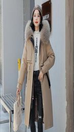 New Long Parkas With Hooded Female Women Winter Coat Thick Down Cotton Pockets Jacket Womens Outwear Parkas Plus Size XXXL2695010