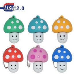 Cartoon Cute Small Mushroom USB Flash Drive 4GB 8GB 16GB 32GB 64GB 128GB USB 2.0 USB Flash Pen Drive USB Memory U Stick