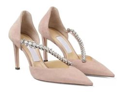 Squisito abbellimento di api in cristallo sandali a punta scarpe da donna039 pompe lady High tacchi alti bridal bidal con scatola EU4075380