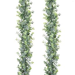 Decorative Flowers 1pcs Artificial Plants Eucalyptus Garlands Greenery Fake Vines Faux Hanging For Wedding Table Backdrop Wall Party Home