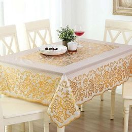 Table Cloth Thickened Tablecloth Waterproof Scald Proof Wash Free Tea Rectangular Plastic Rubber Mat Living