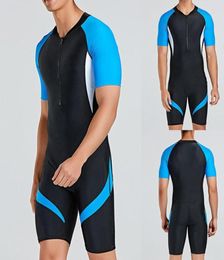 OnePiece Suits Mens 3mm Neoprene Shorty Wetsuit Full Body Diving Suit Front Zip For Snorkeling Surfing Swimming Coverall7696446