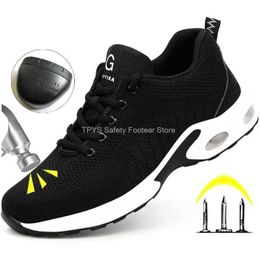 Sıradan Ayakkabı Hava Yastığı Spor Ayakkabıları Erkek Ayakkabı Çelik Toe İş Güvenlik Botları Şok-Absorbing İş Ayakkabıları Nefes Alabilir Yapı Ayakkabıları XW6.5