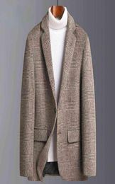 Mens Suit Jacket Blazers 2021 Autumn Winter Suits Men039s Wool Plaid Suits Men039s Trend Woolen Suits Plus Size Men039s C10799677432007